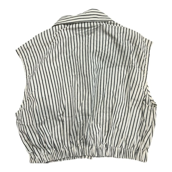 WEWOREWHAT Sleeveless Popover Shirt Medium NWT button down collared striped - Picture 4 of 8
